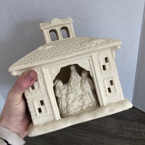 Vtg Partylite Bisque Victorian Manor - Picture 9 of 14